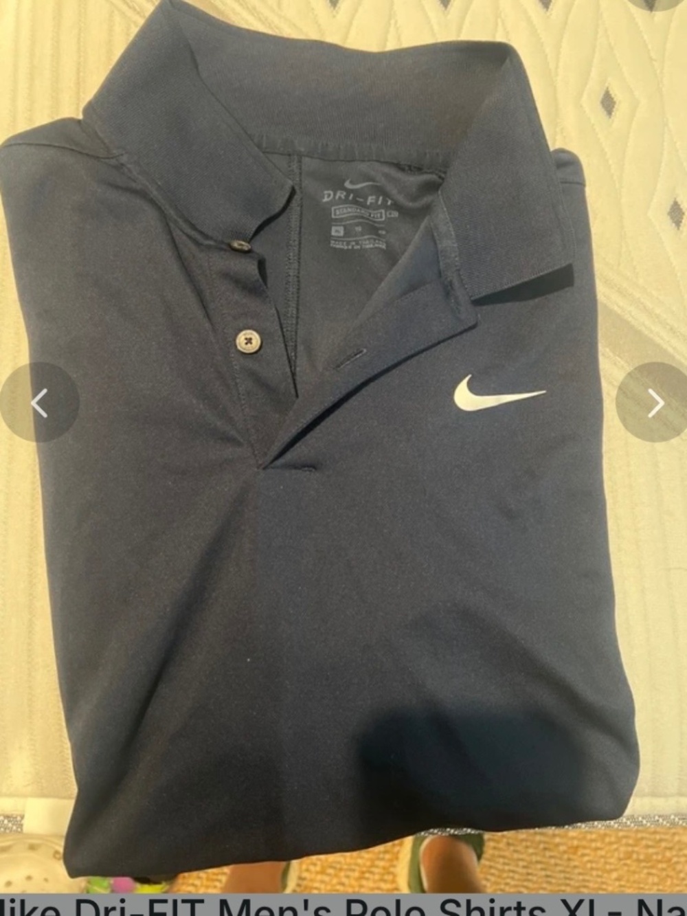 2 Nike Dri-FIT Men's Golf Polo Shirts XL Navy & Carolina Blue